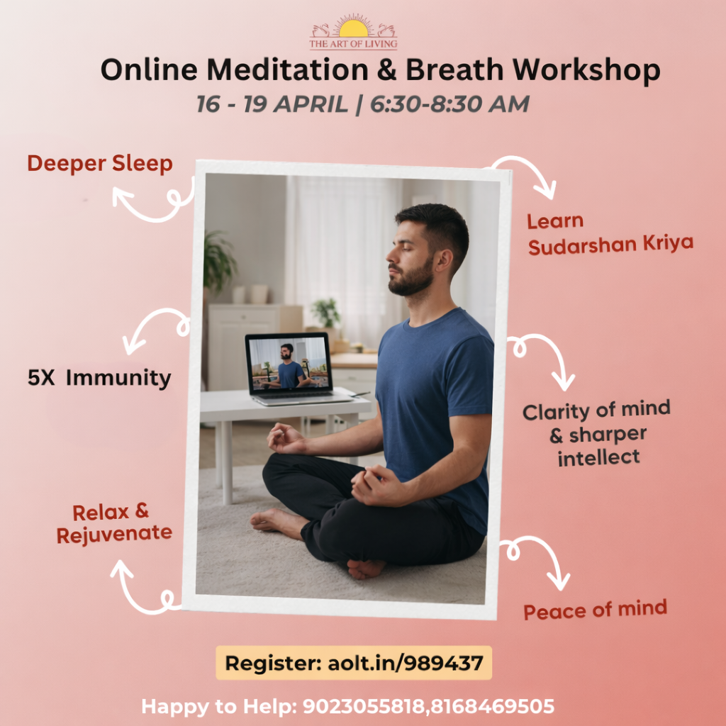 Art of Living Happiness Program – Sudarshan Kriya breathing workshop